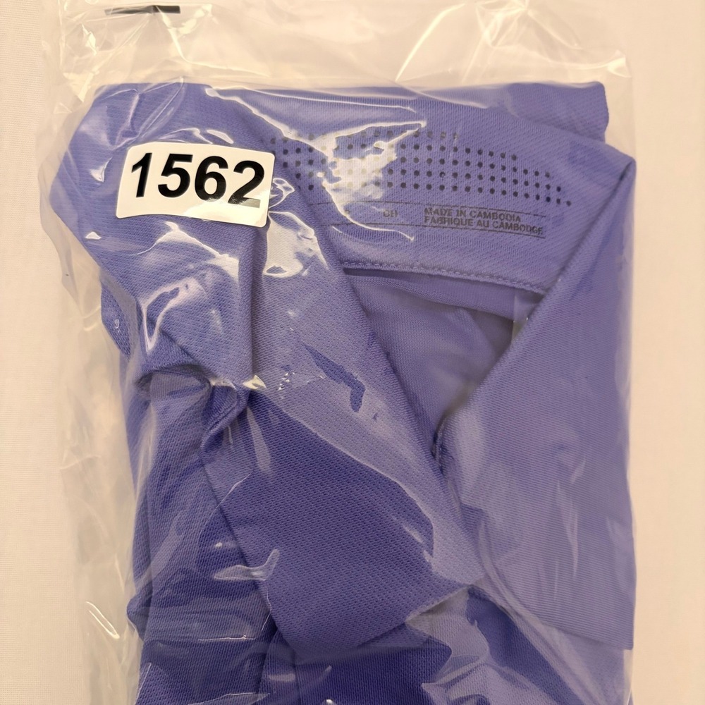Nike Tiger Woods Shirt Mens Small Purple Dri-FIT Striped Golf Polo Performance - Picture 8 of 8